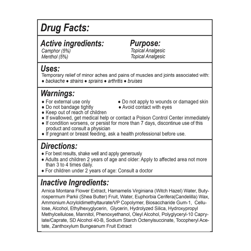 KT Recovery+ Pain Relief Gel ingredients