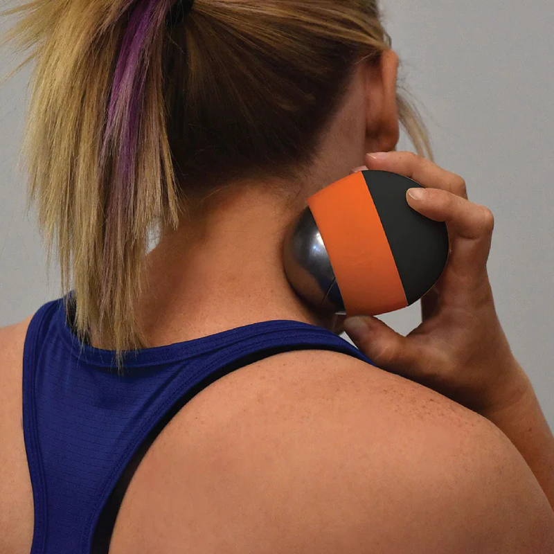 Using the Massage Ball on the neck