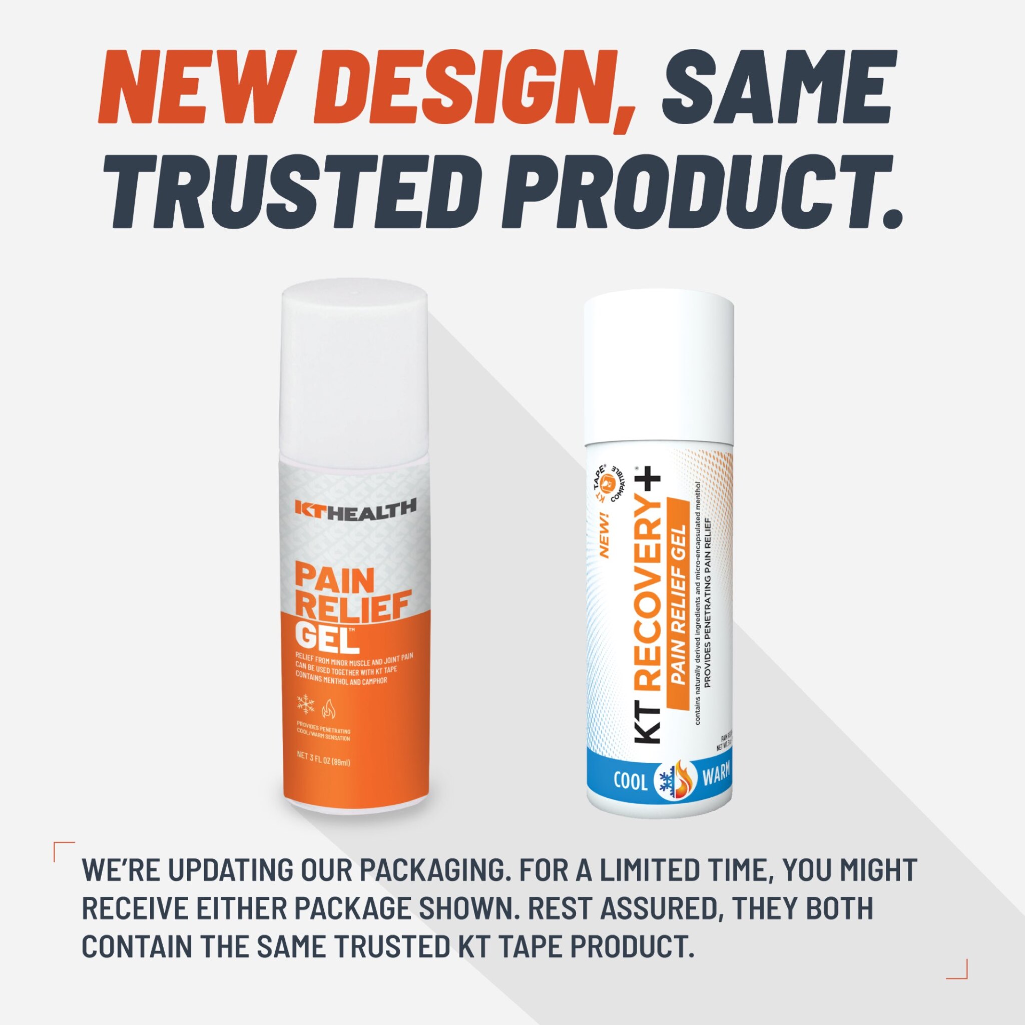 KT Recovery+ Pain Relief Gel in use