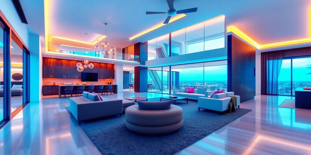 Virtual tour of a contemporary real estate property interior.