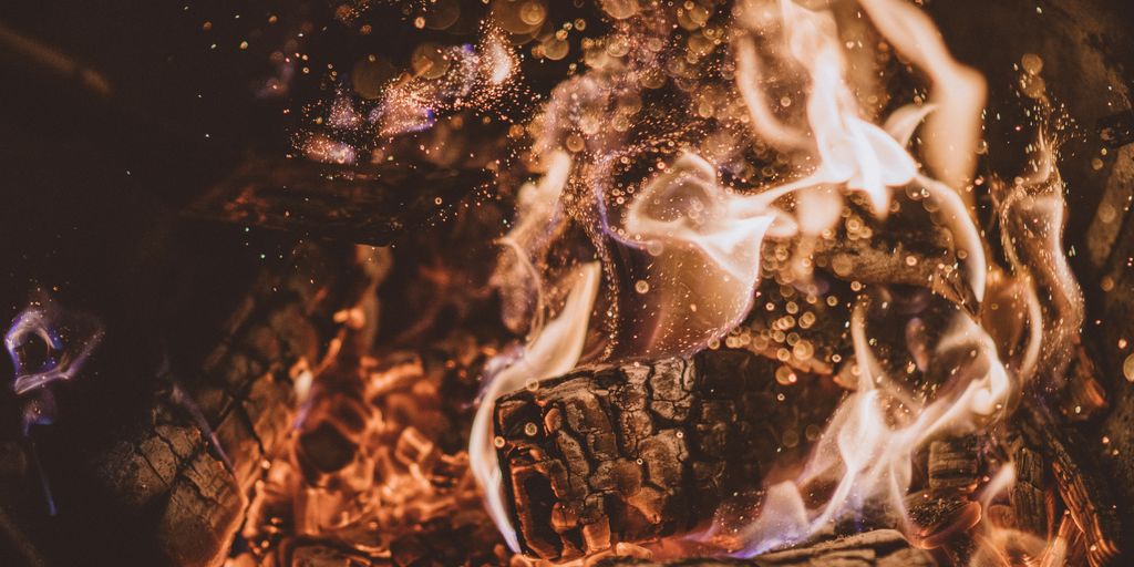 firewood burning
