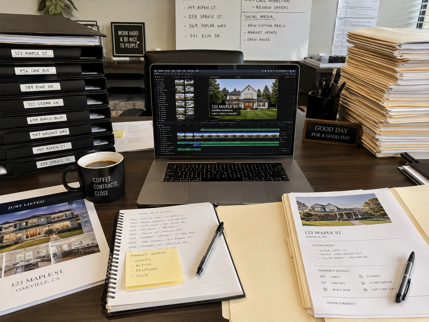 Agent testing real estate video software during their busiest week of listings