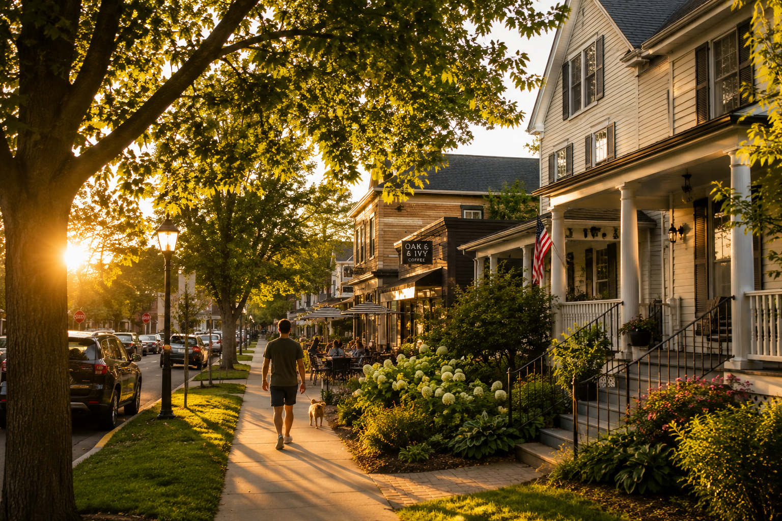 Neighborhood lifestyle video tour showcasing a walkable residential street