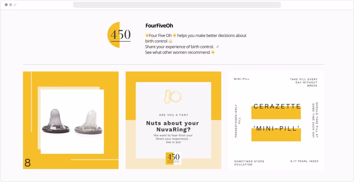 Social media presence for 450