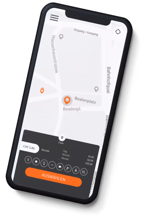 UI design map parking app