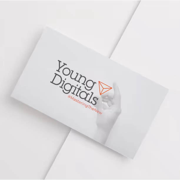 Mockup business card Young Digitals Consulting GmbH Logo icon
