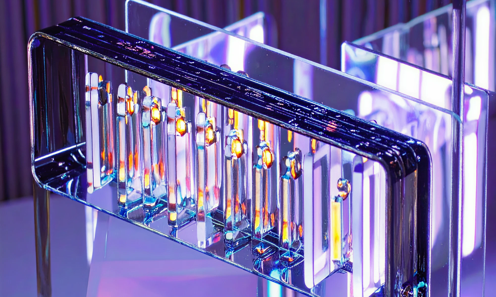 Illustration of a business leader reviewing an AI business case, showing charts, metrics, and operational insights.