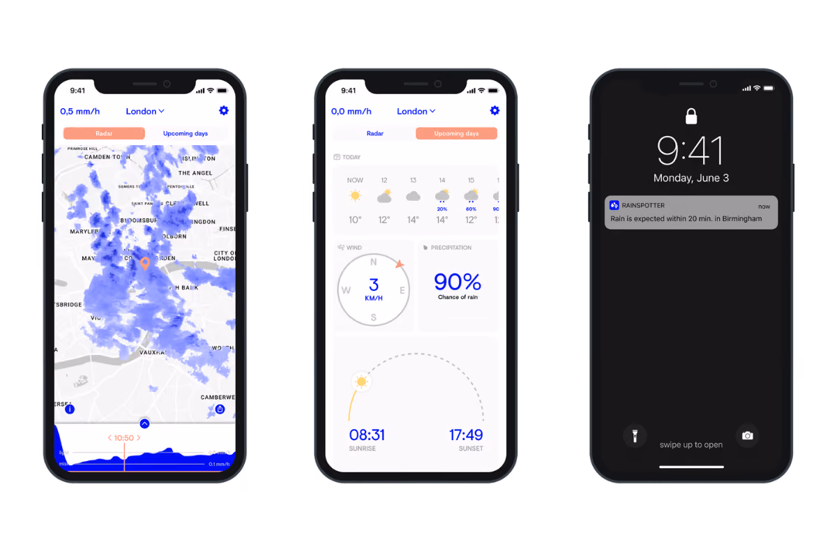 Weather app weather targeting example