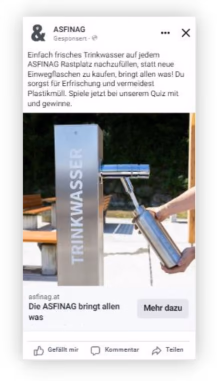 Weather targeting ad creative example