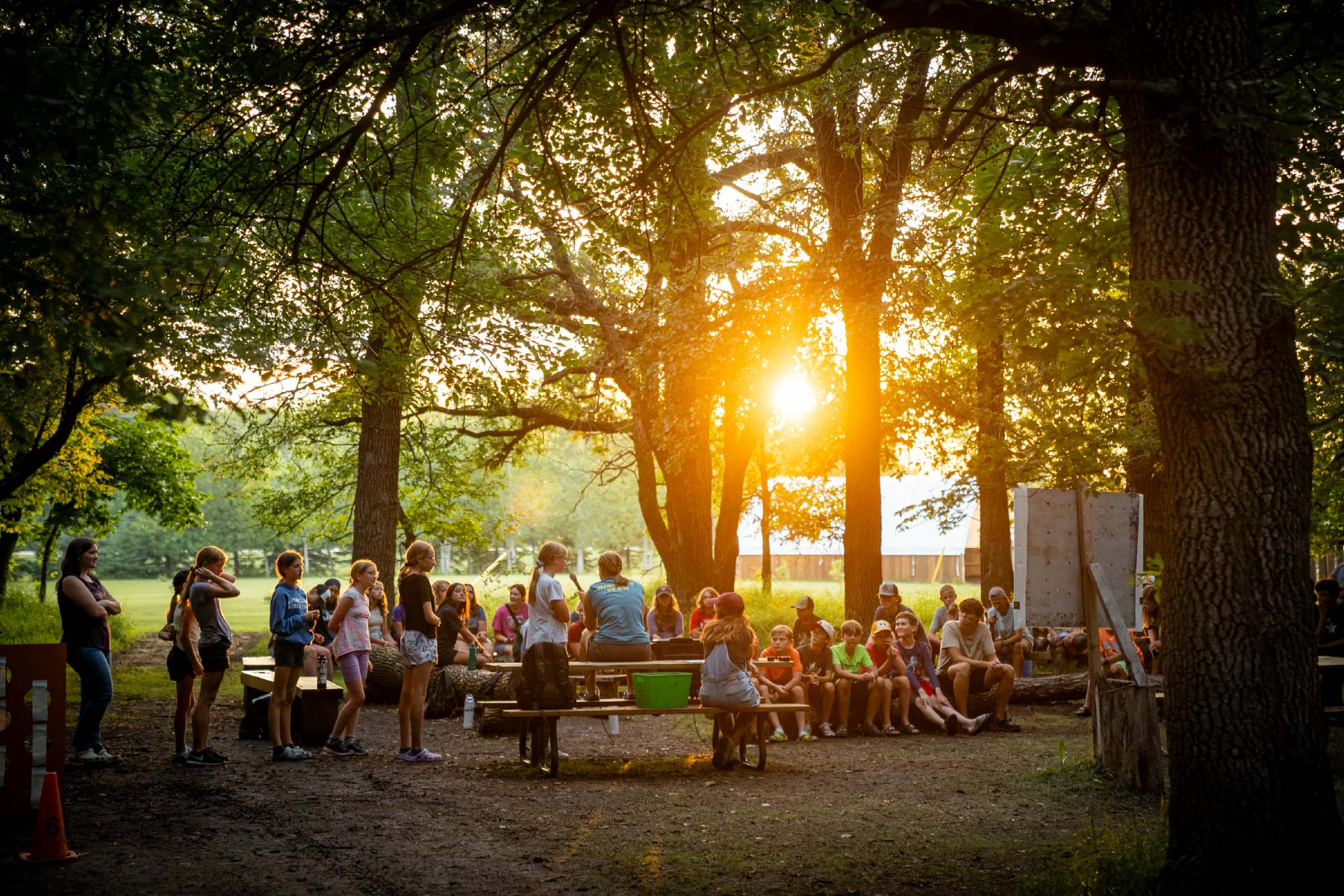Group of kids biking