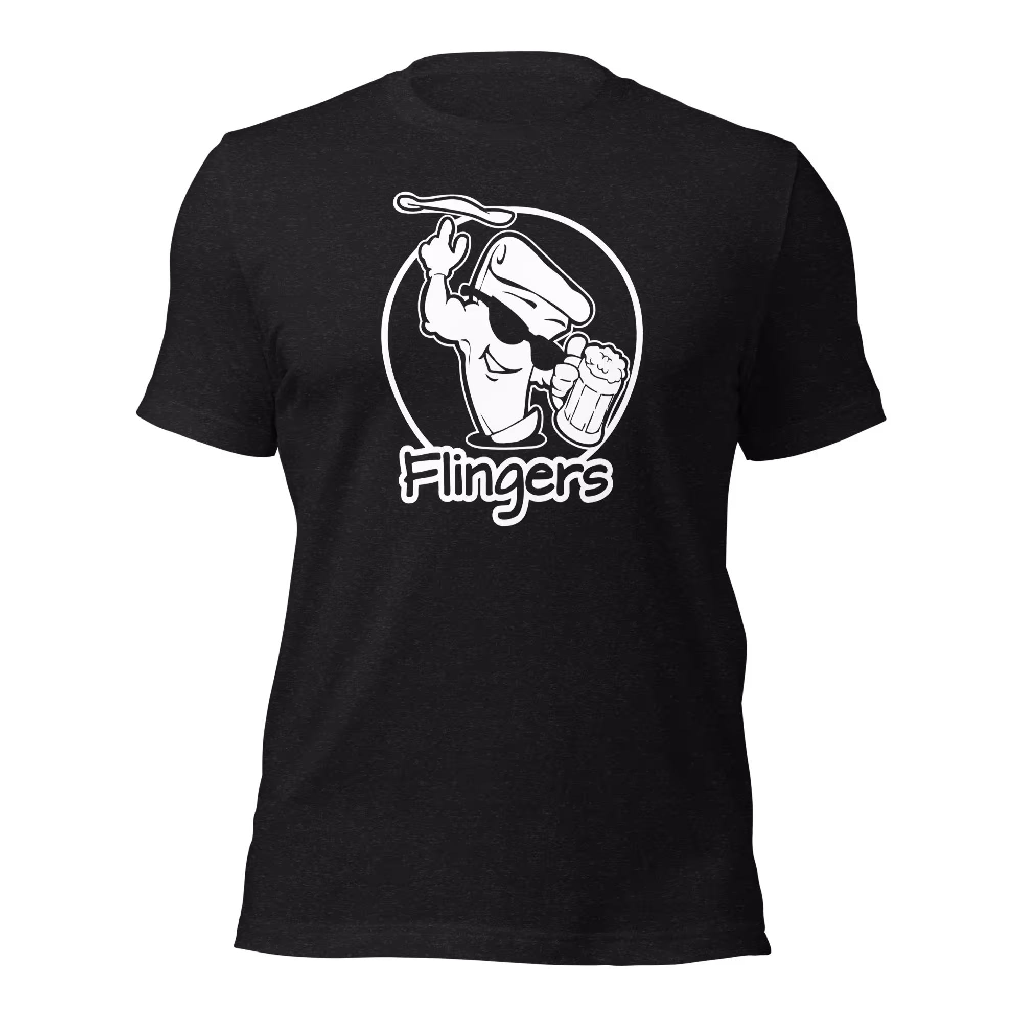Flingers White Logo Badge Tee