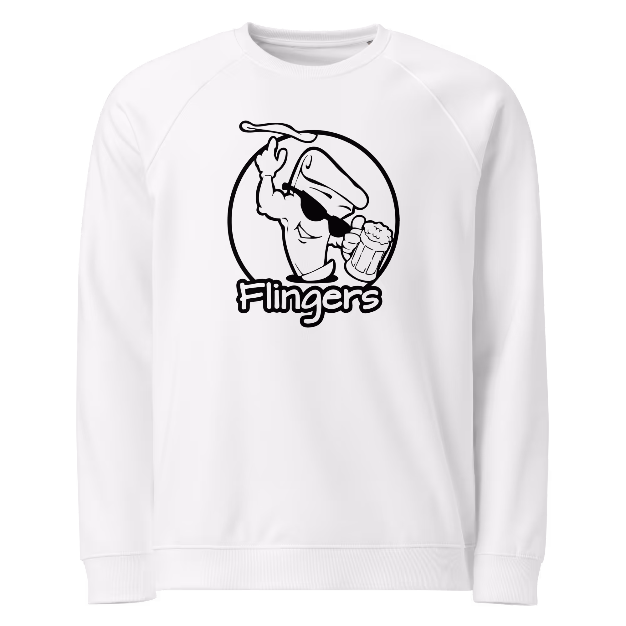 Flingers Black Logo Badge Raglan Noodie