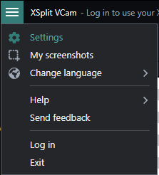 Xsplit vcam settings