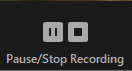 zoom stop and pause recording