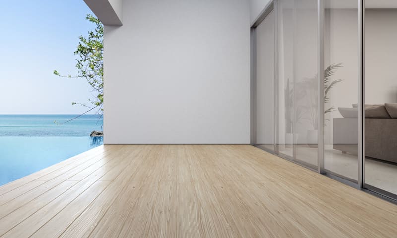 Flooring - terrace with WPC planks