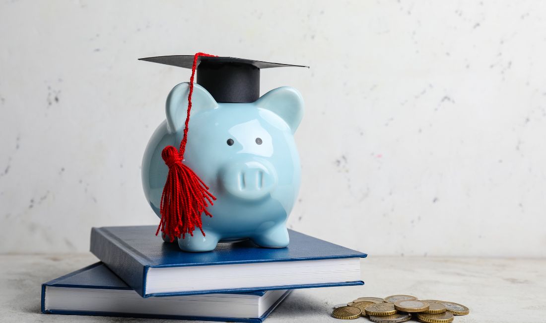 A Piggy Bank with a Graduation Cap