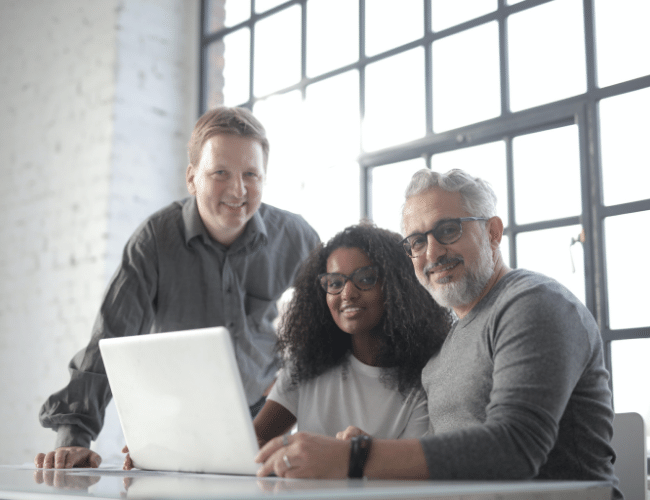 team of employees together