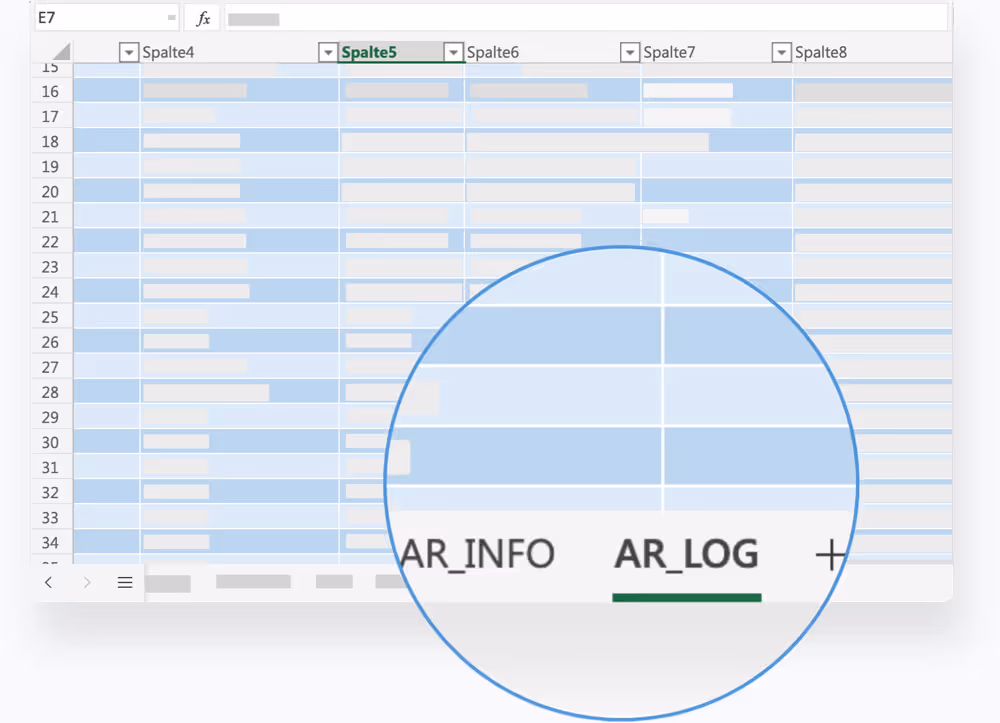 Worksheet with airrange memory store