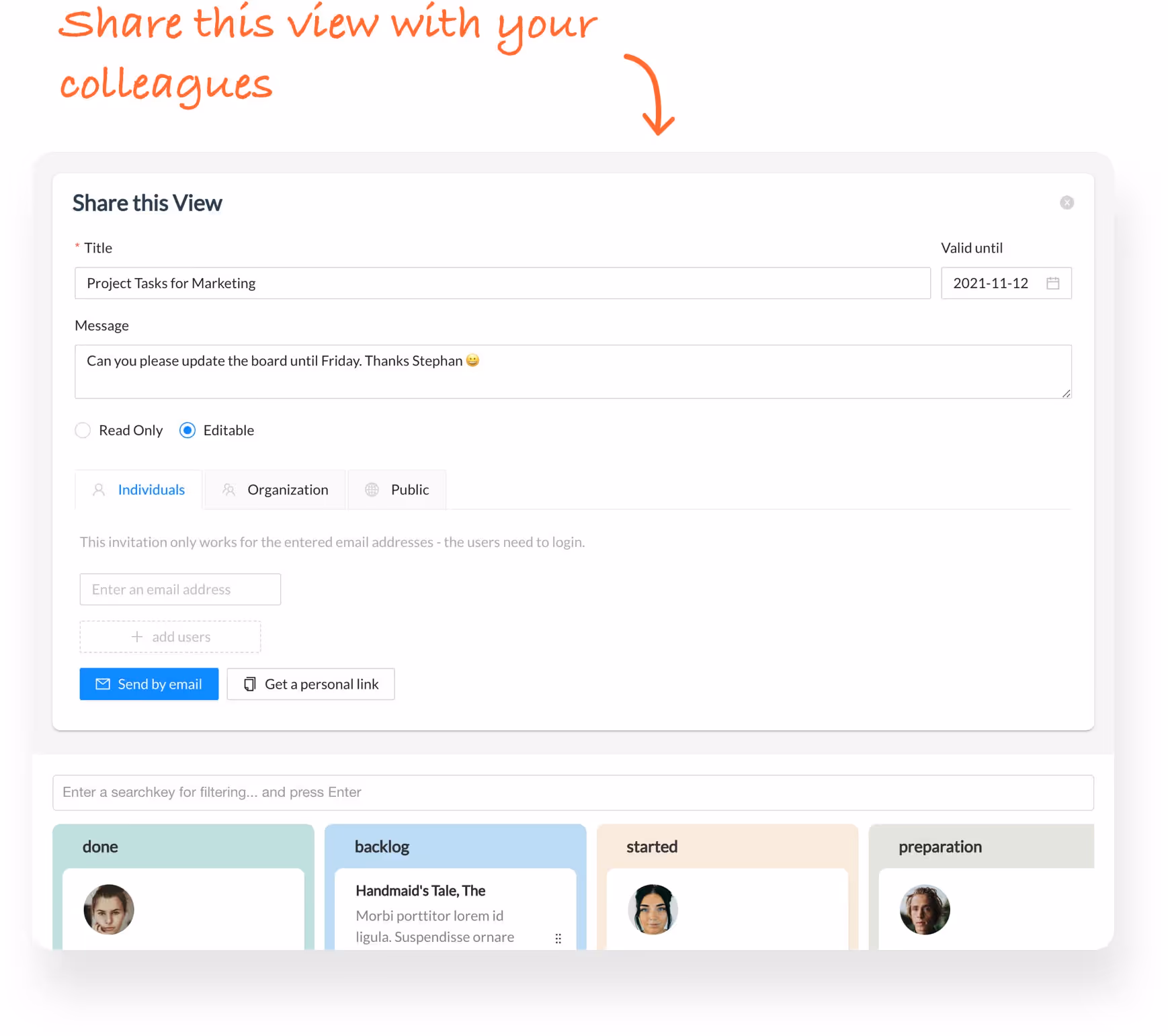 co-author Excel on mobile