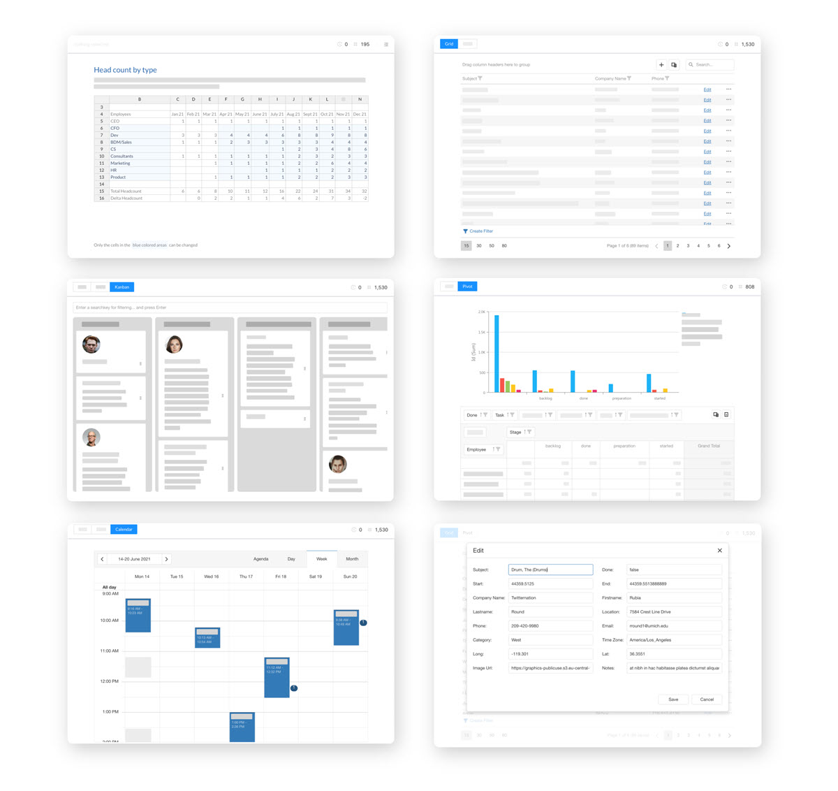 Database apps created with Airrange