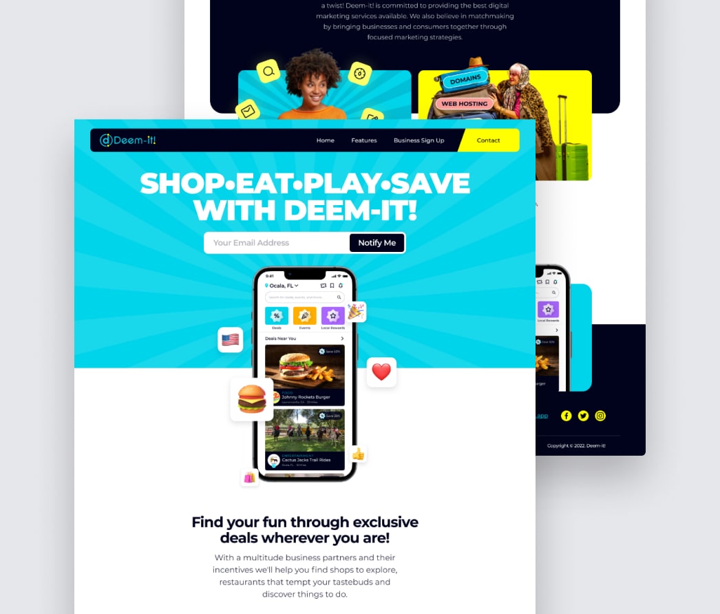 A mockup of a project