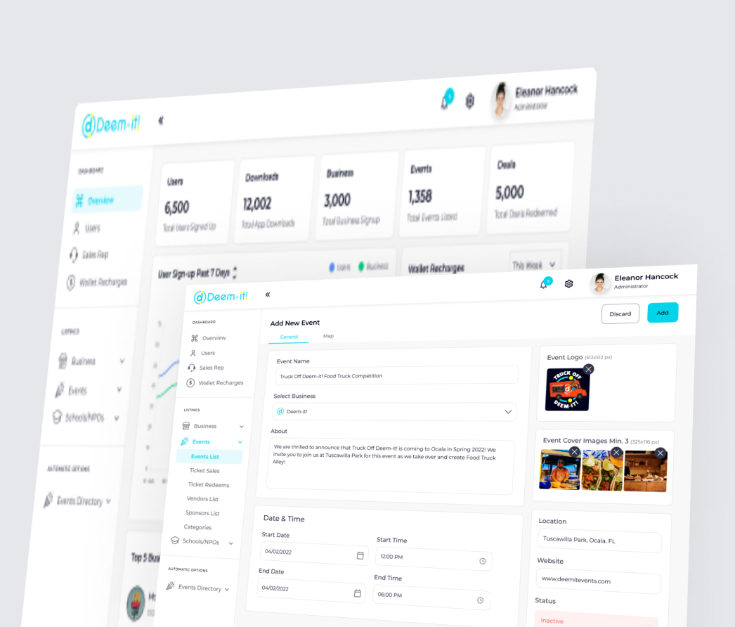 A mockup of a project