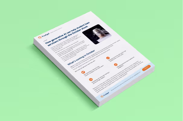 How generative AI can help student loan servicers through the October shock