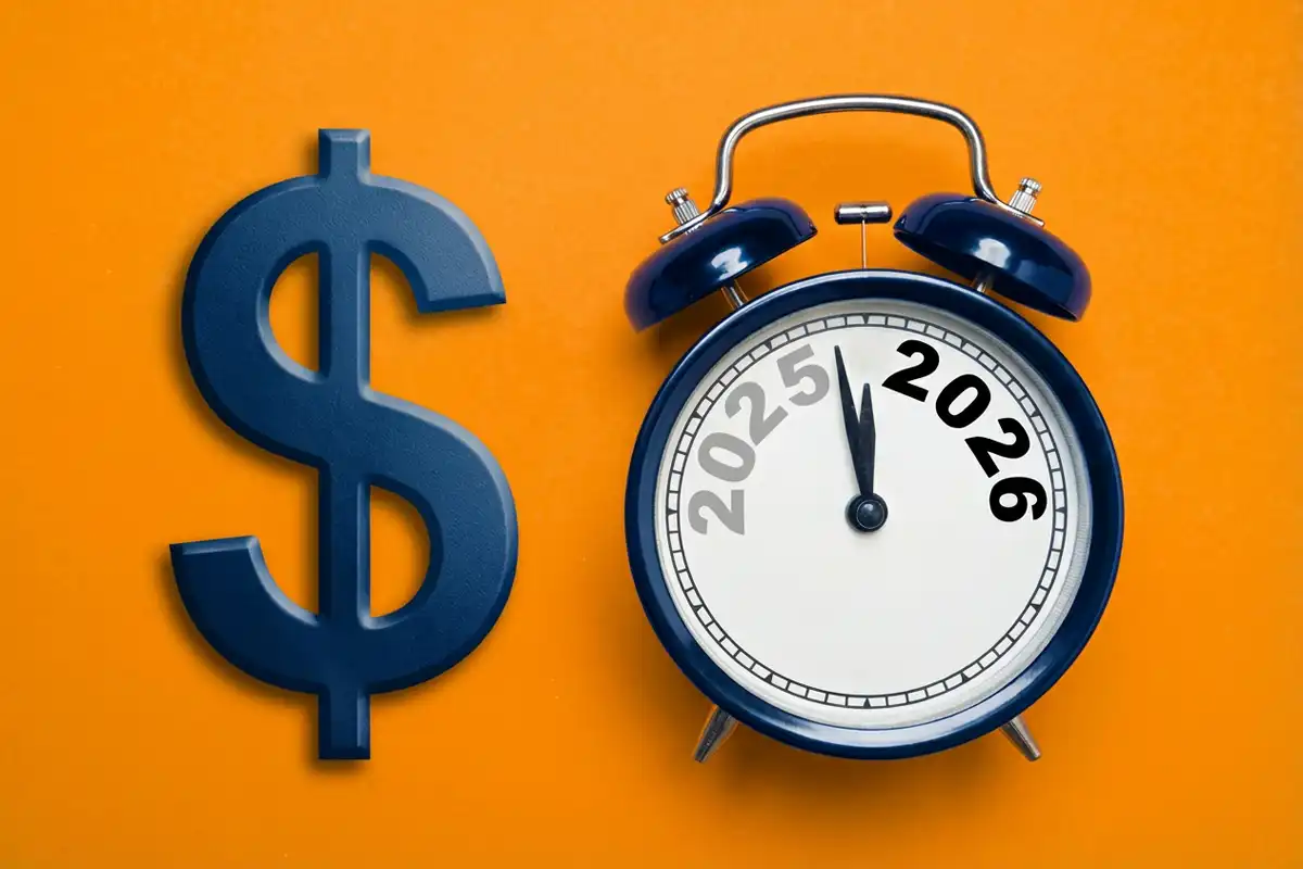 Um cifrão e um despertador