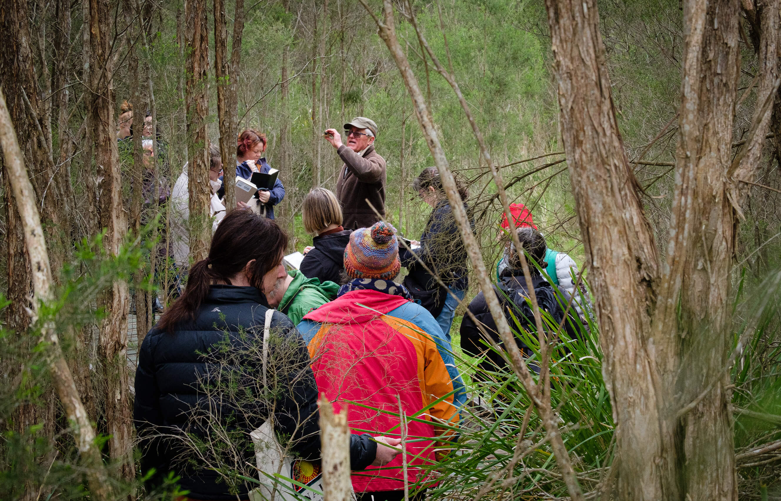 Garrick Pergl leading a Wild Wanderings walk at Birdsland reserve