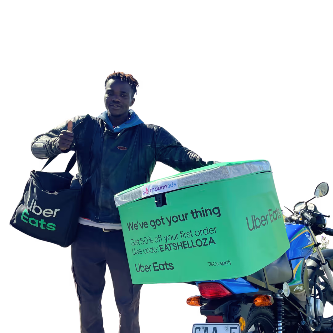 Unique outdoor advertising branded delivery bikes
