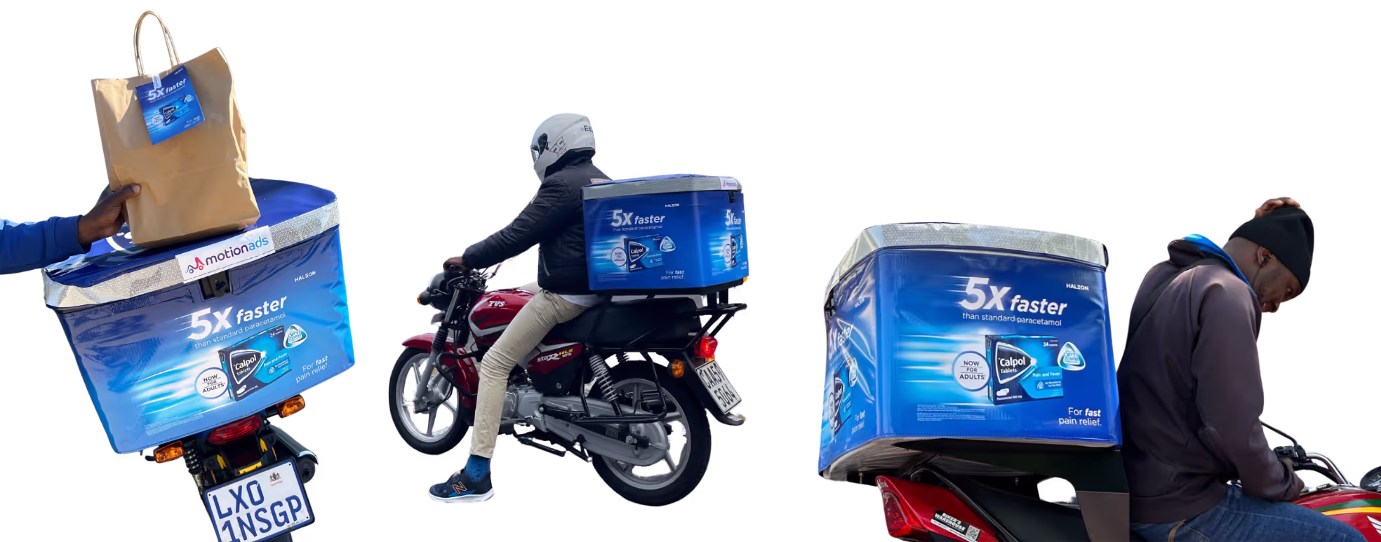 Unique outdoor advertising branded delivery bikes