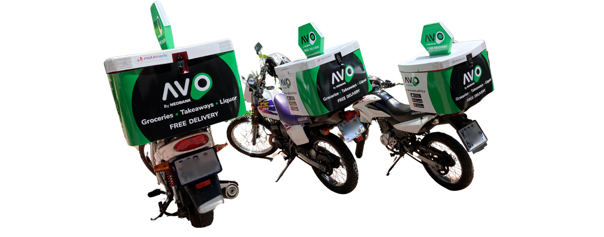 Unique outdoor advertising branded delivery bikes