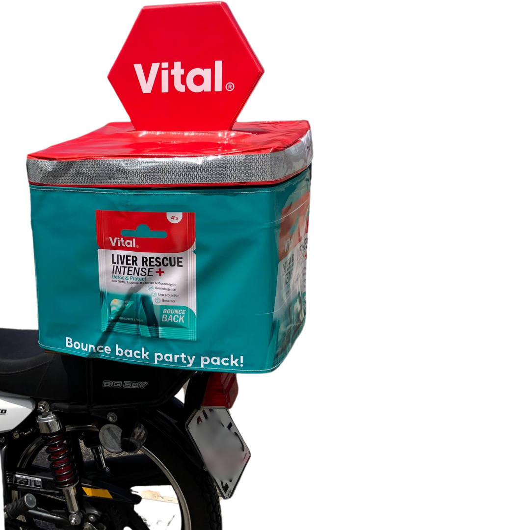 Unique outdoor advertising branded delivery bikes