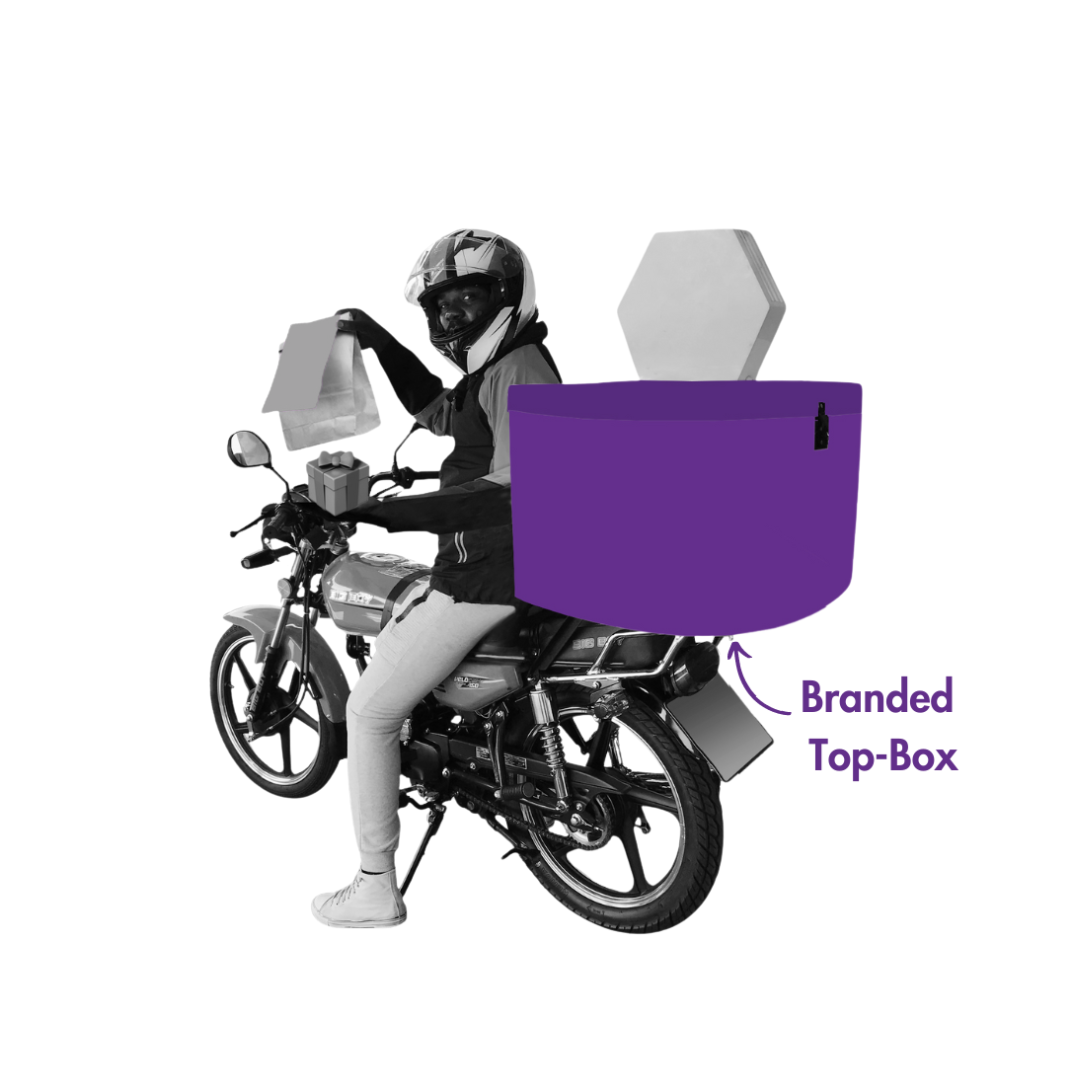 Unique outdoor advertising branded delivery bikes