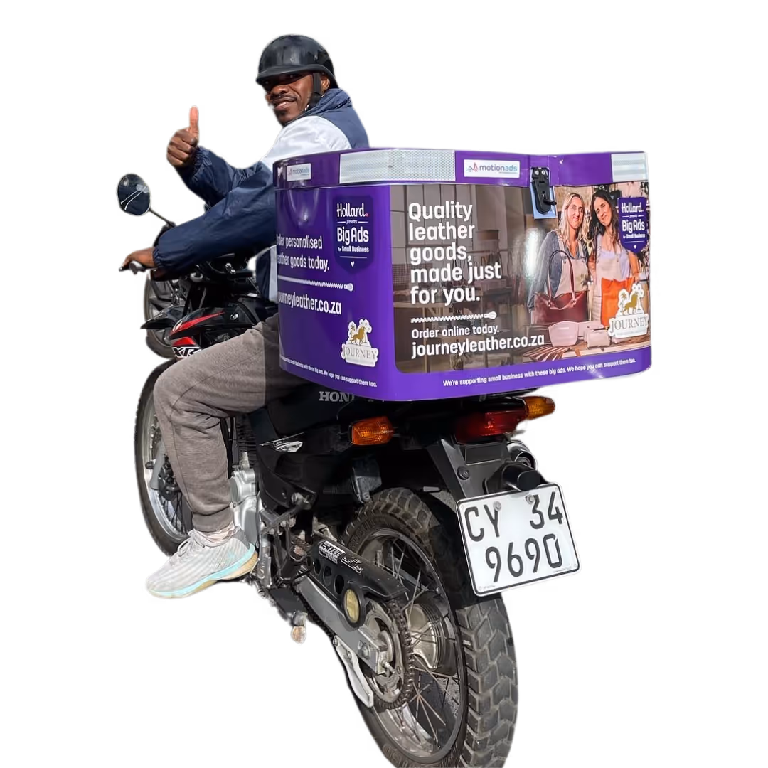 Unique outdoor advertising branded delivery bikes