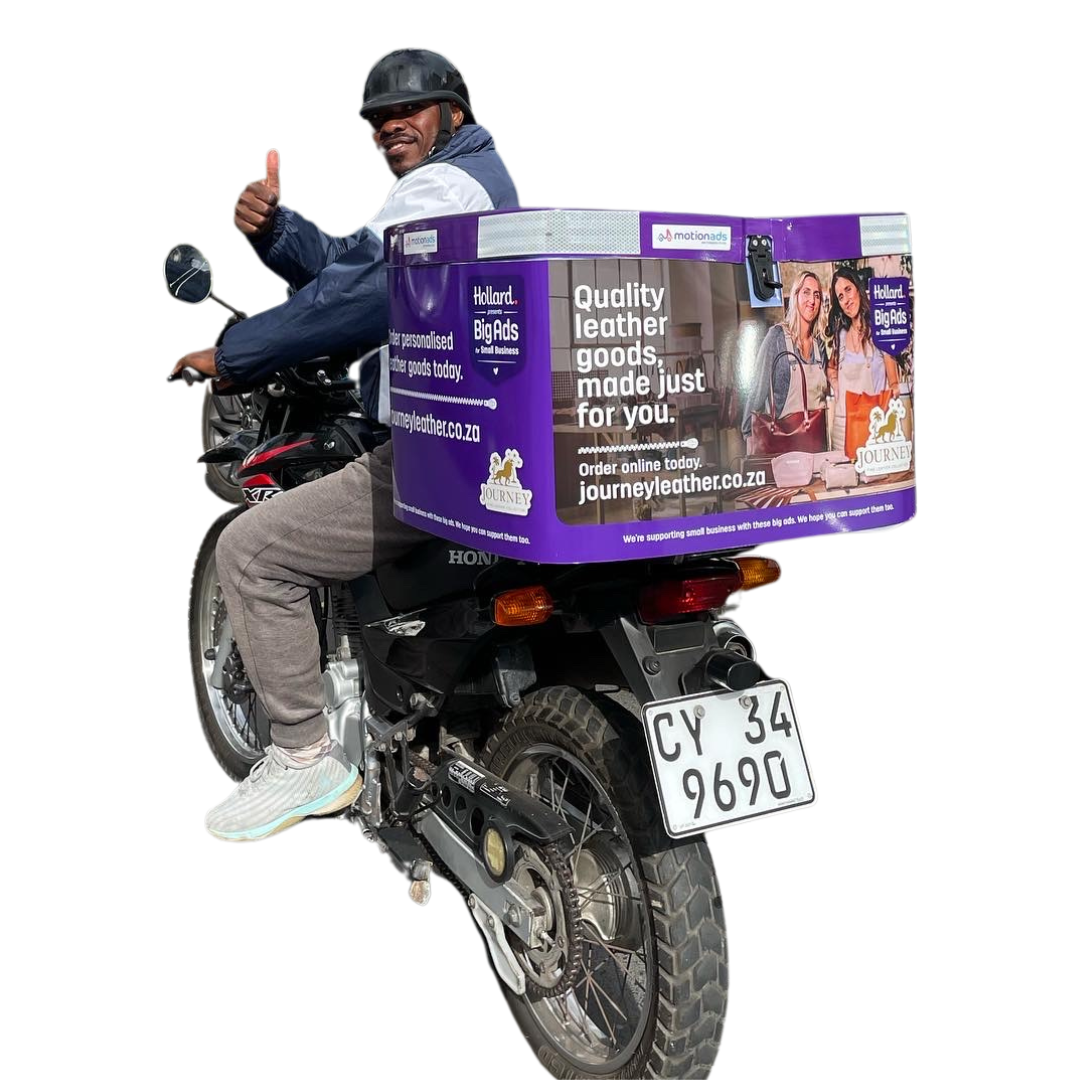 Unique outdoor advertising branded delivery bikes