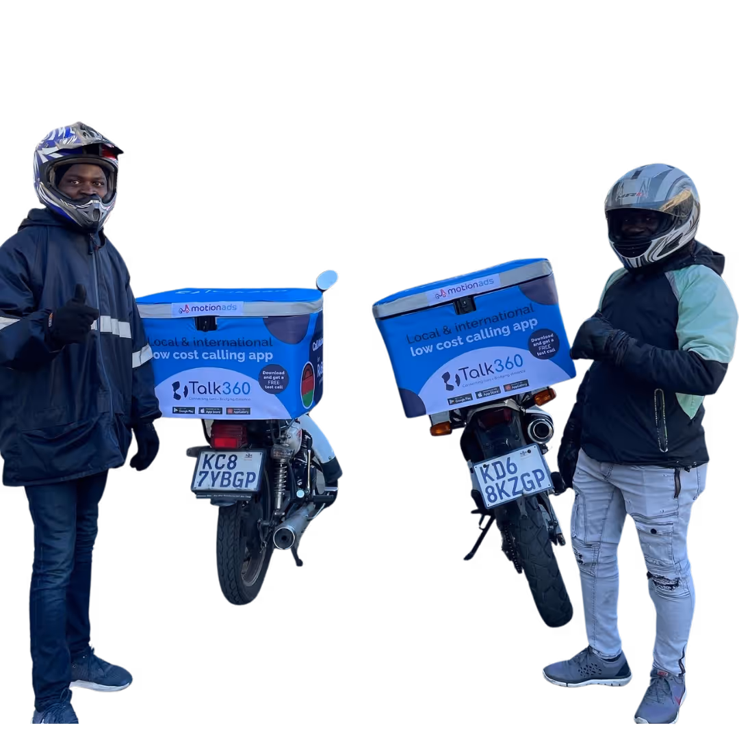 Unique outdoor advertising branded delivery bikes