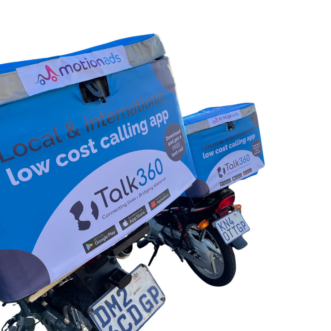 Unique outdoor advertising branded delivery bikes
