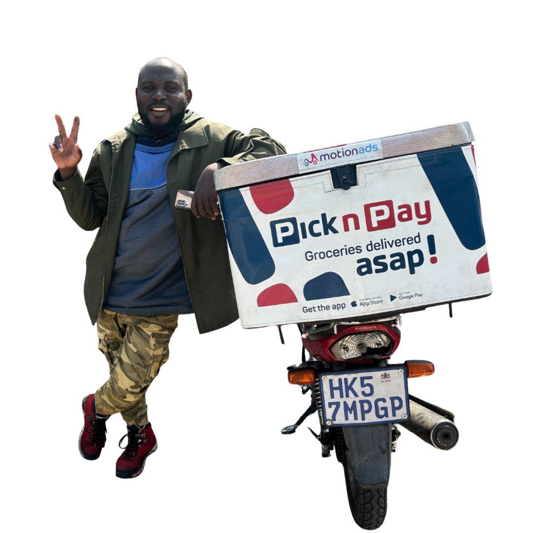 Unique outdoor advertising branded delivery bikes