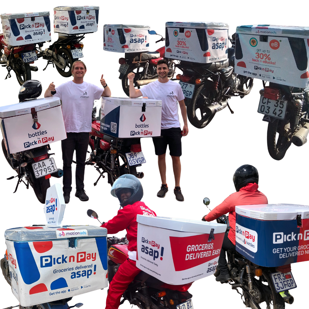 Unique outdoor advertising branded delivery bikes