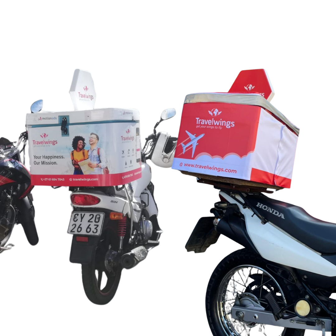 Unique outdoor advertising branded delivery bikes