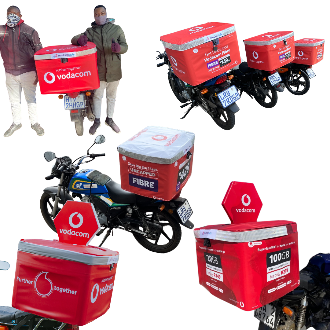 Unique outdoor advertising branded delivery bikes