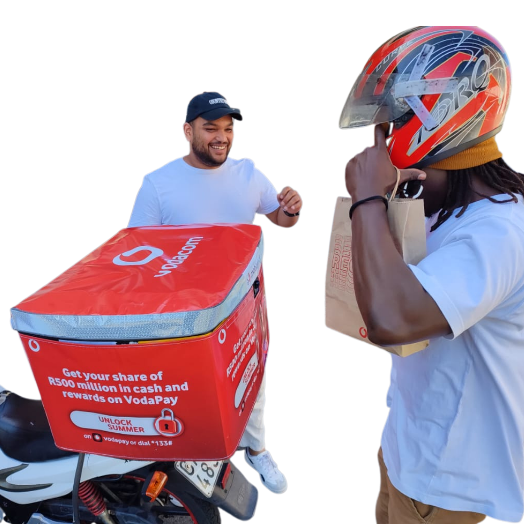 Unique outdoor advertising branded delivery bikes