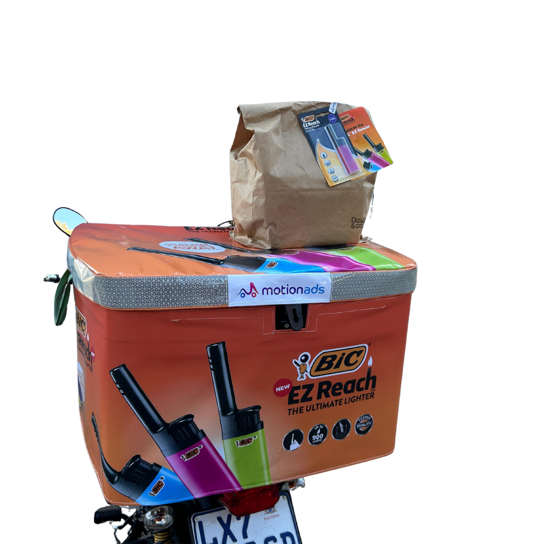 Unique outdoor advertising branded delivery bikes