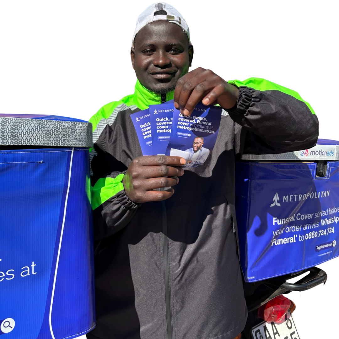 Unique outdoor advertising branded delivery bikes