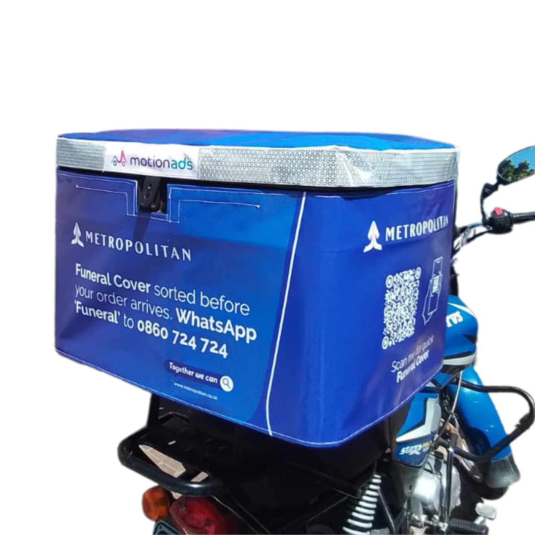 Unique outdoor advertising branded delivery bikes