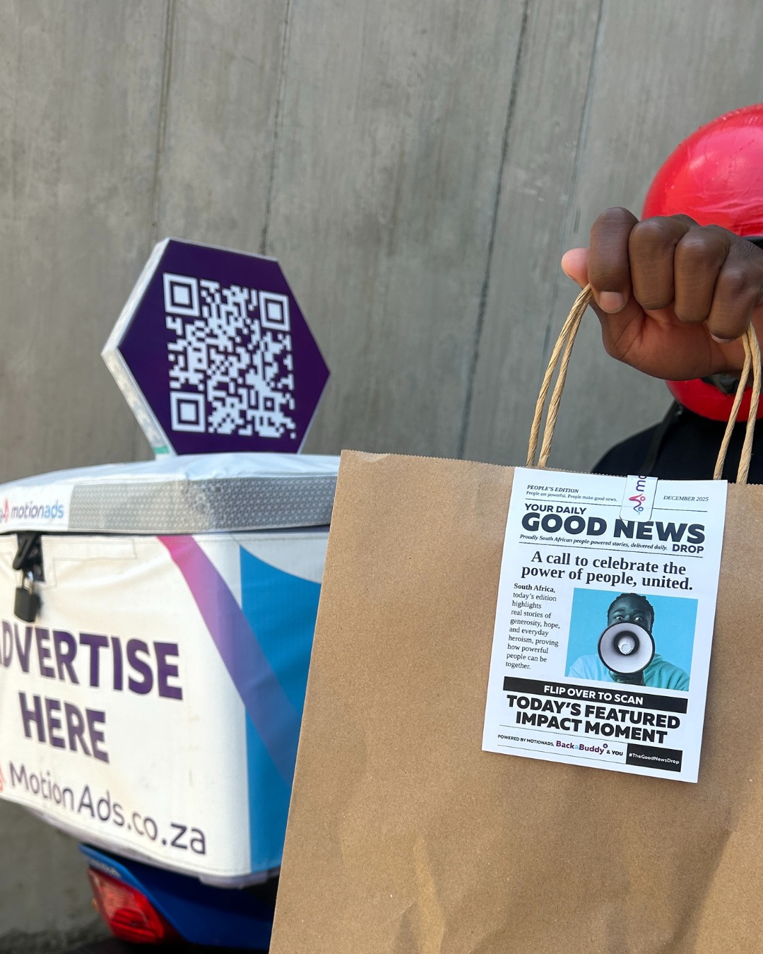 How Backabuddy Delivered Daily Good News With Delivery Bike Advertising