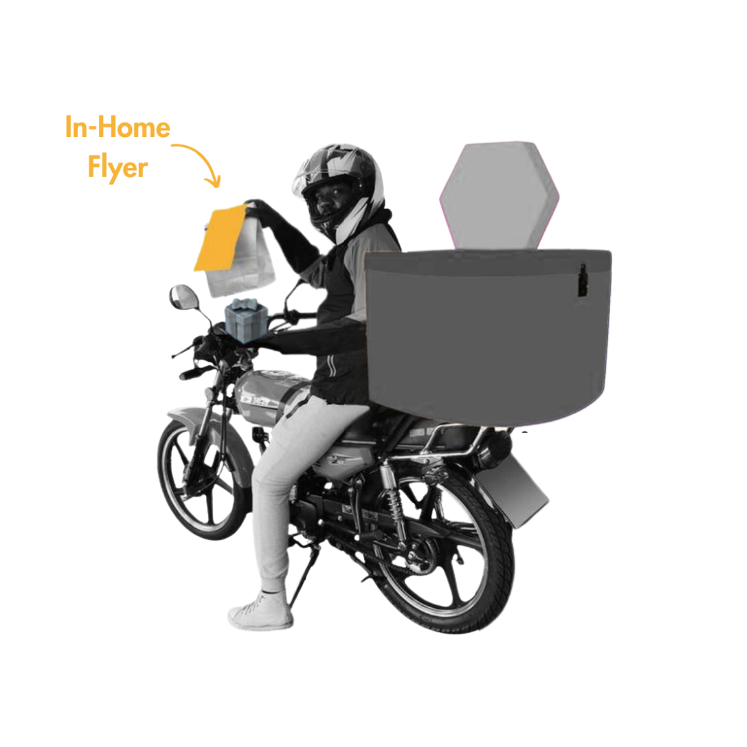 Unique outdoor advertising branded delivery bikes