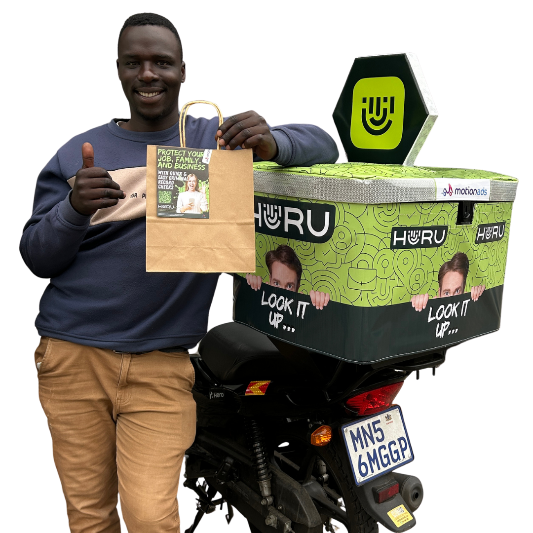 Unique outdoor advertising branded delivery bikes