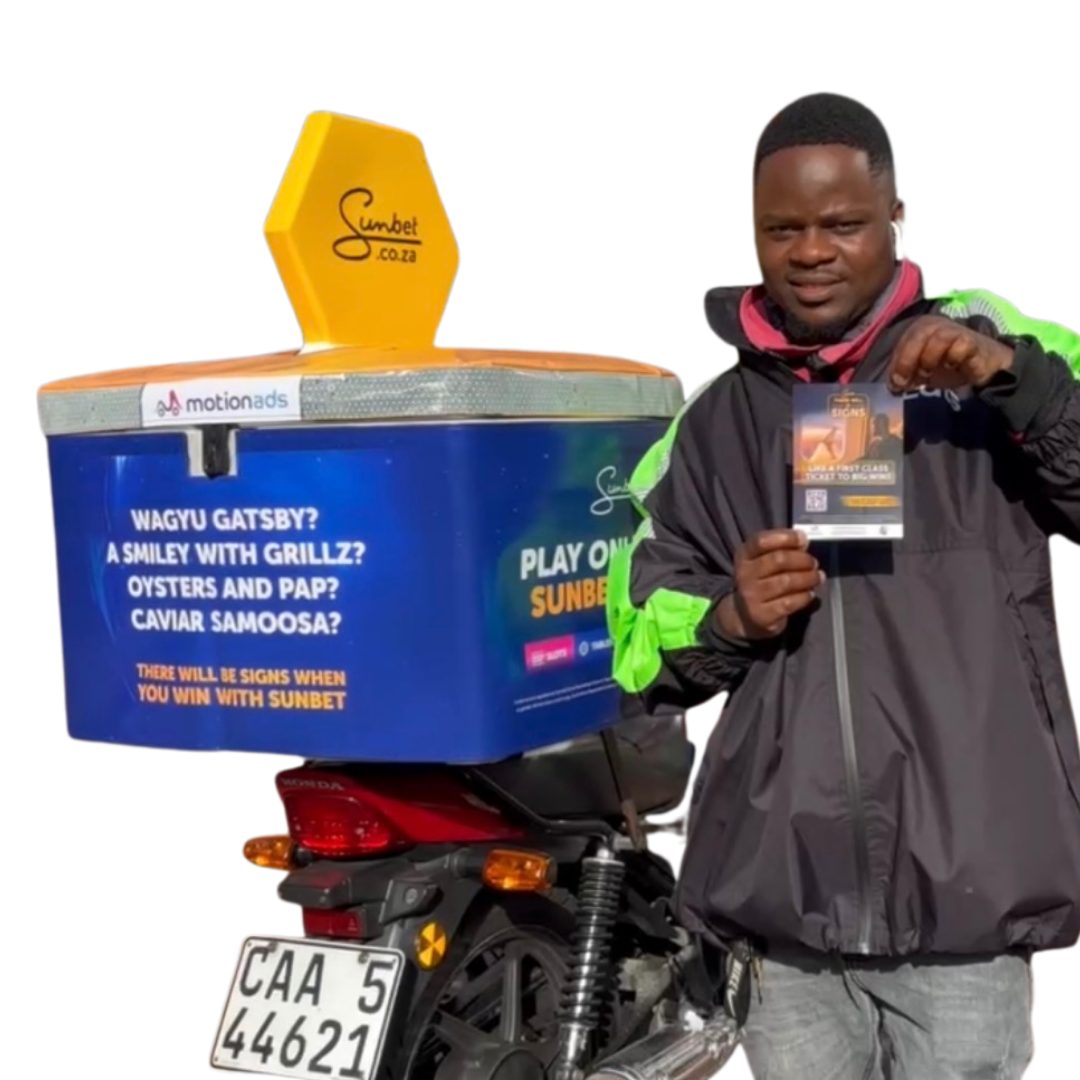 Unique outdoor advertising branded delivery bikes